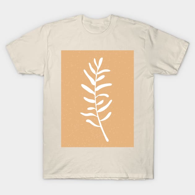 Modern minimal style olive tree branch illustration T-Shirt by sziszigraphics